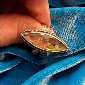 Amonite eyeshape ring 9.75